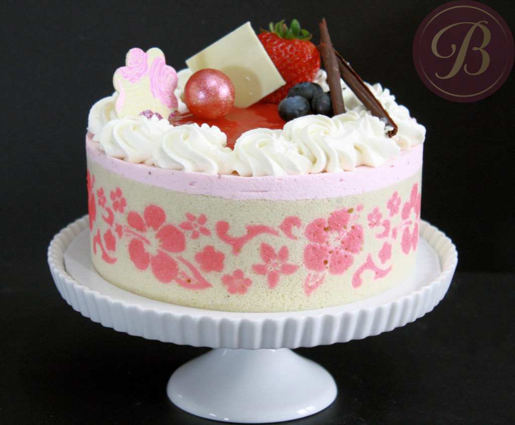 Strawberry Rhubarb Mousse Cake Bellissima Cakes & Pastries